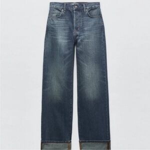 Zara Blue Medium Wash Flare & Wide Leg Jeans